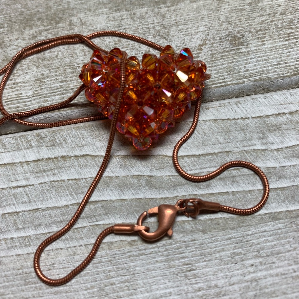 Handmade Swarovski Crystal ❤️ Heart Necklace